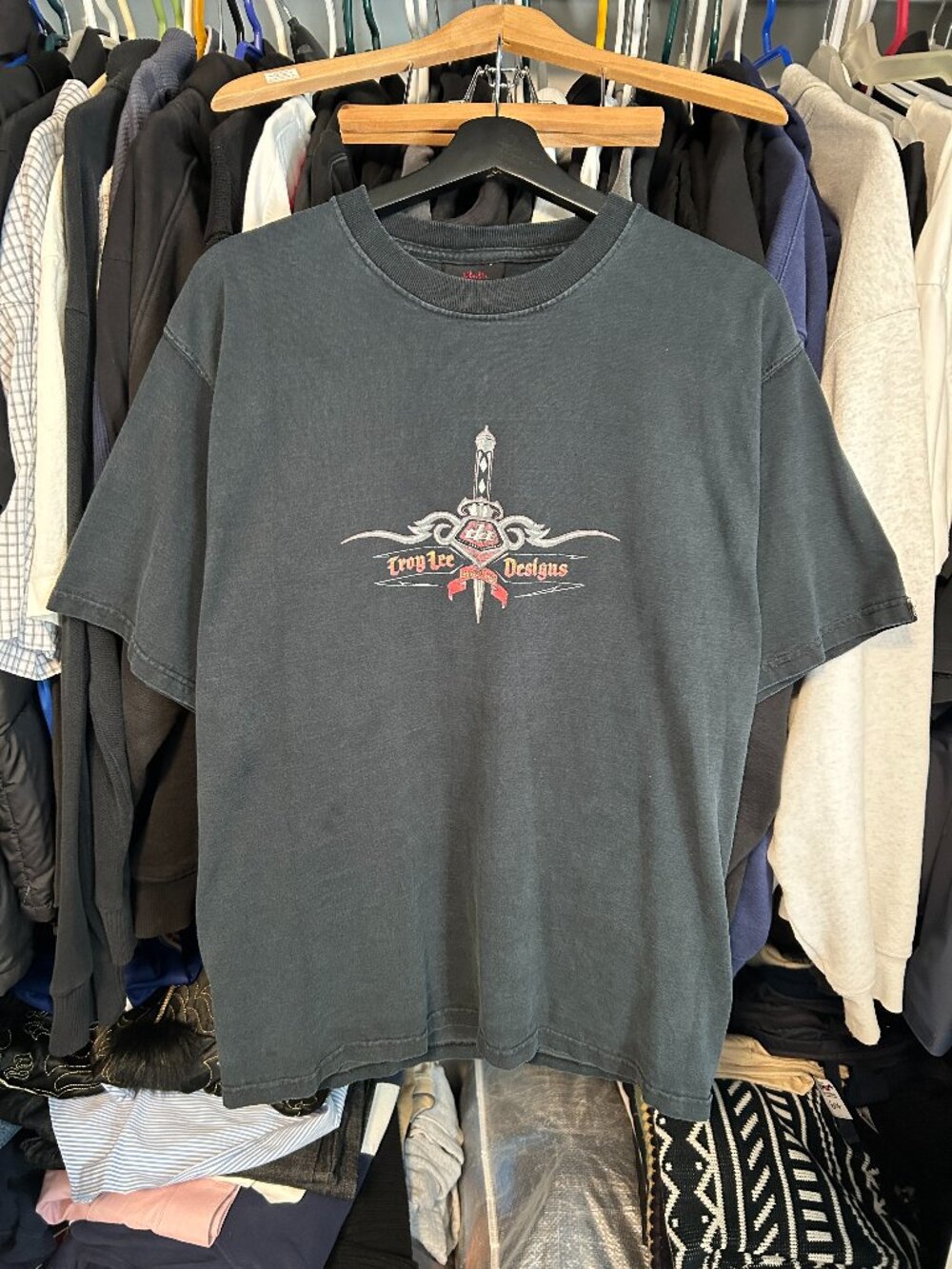 Troy Lee Designs Vintage Biker Black Tee - Size L